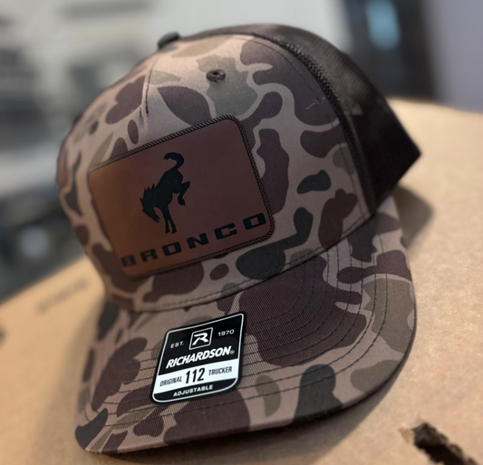 Ford Bronco Patch on Richardson 112 Five Panel Trucker SnapBack