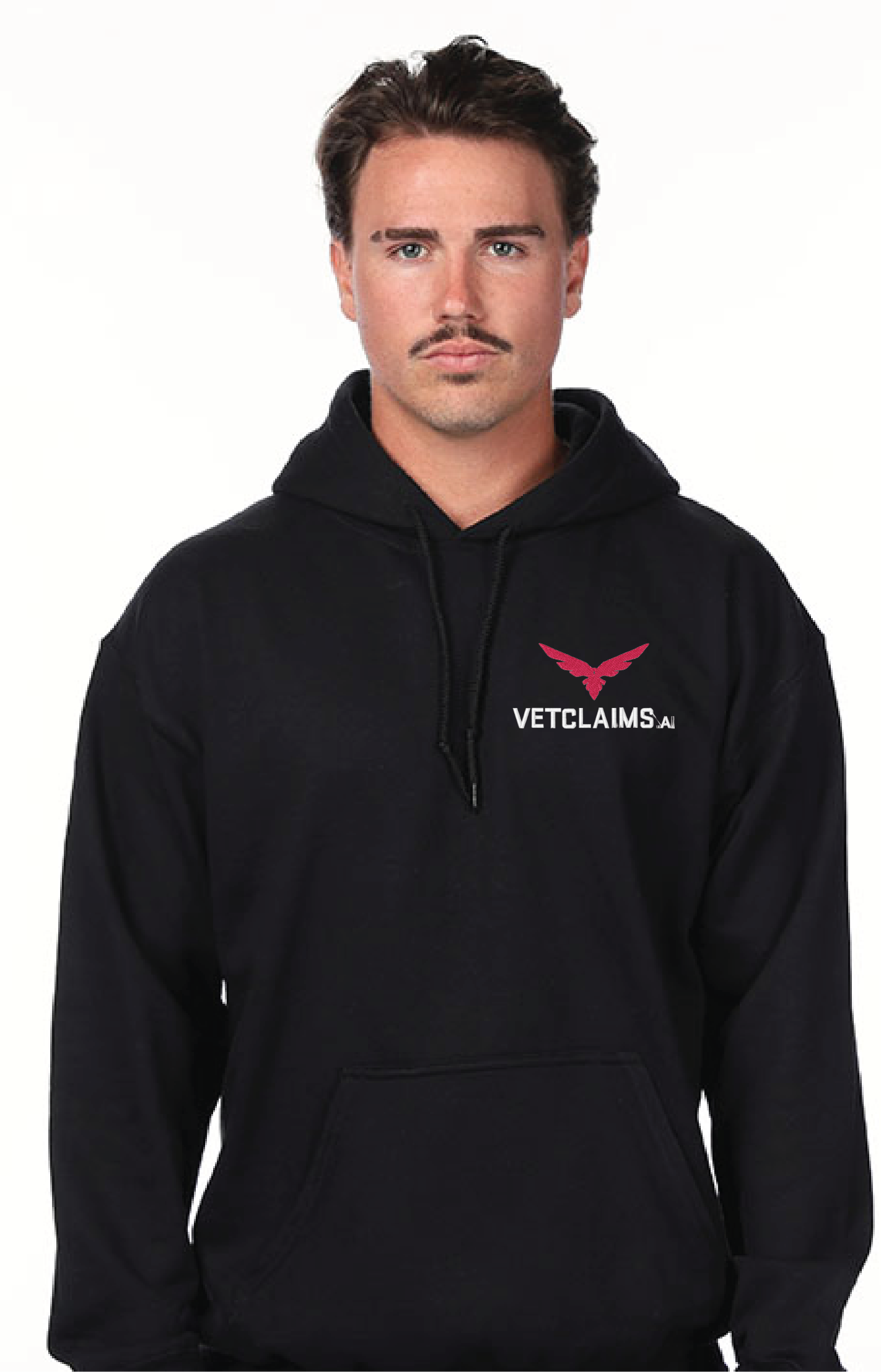Vetclaims.Ai Logo Embroidered Hooded Sweatshirt Gilden