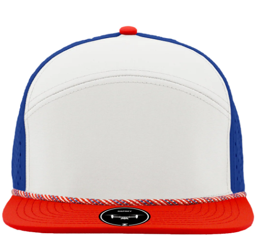 American Flag Acrylic Patch on Zapped Headwear Rope Hat